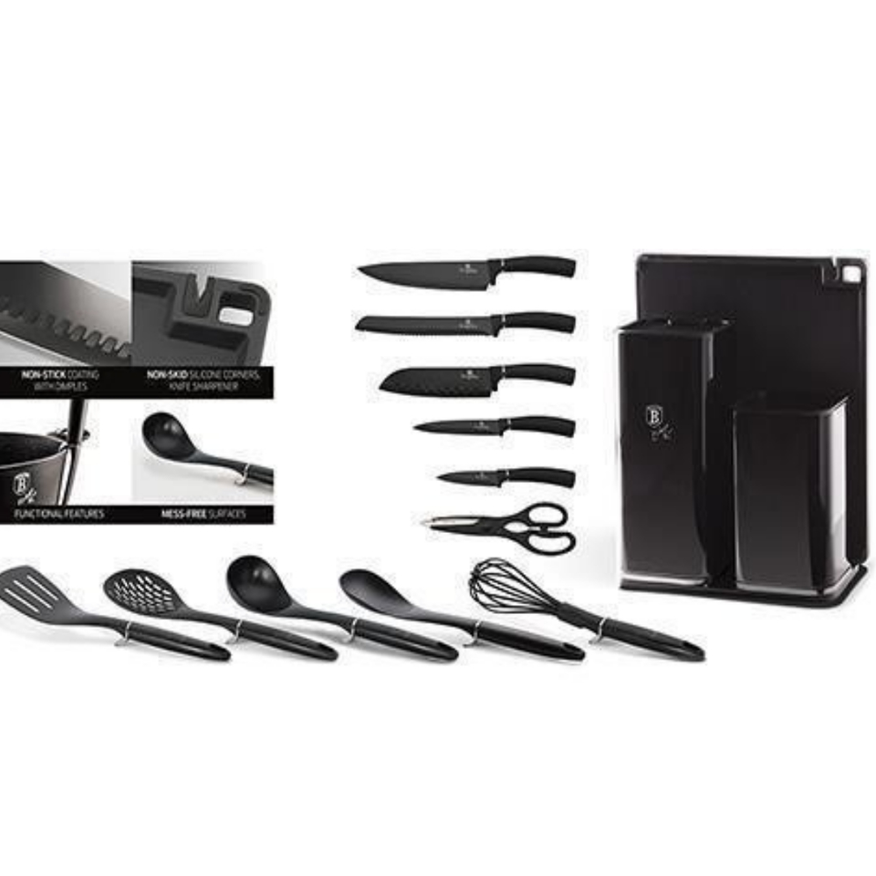 Knife Set & Cutting Board Berlinger Haus BH/2548 Carbon Collection