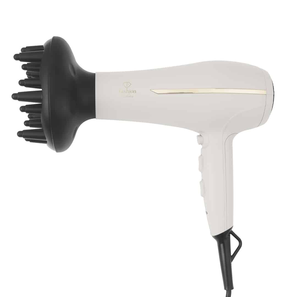 Luxury Ionic Hair Dryer 2300W – Cream–Gold | Berlinger Haus