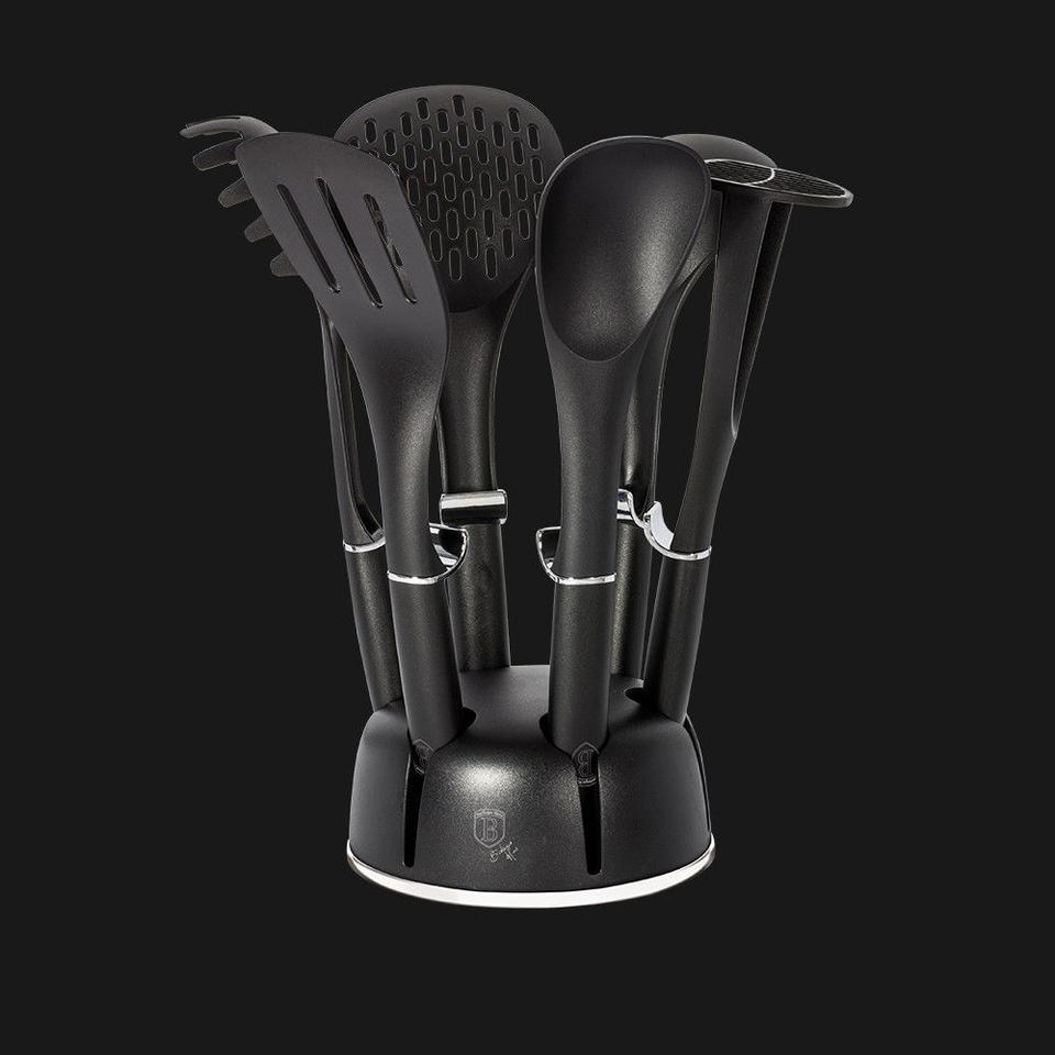 Kitchen Utensils with Stand Berlinger Haus BH/6218 Black Royal Collection