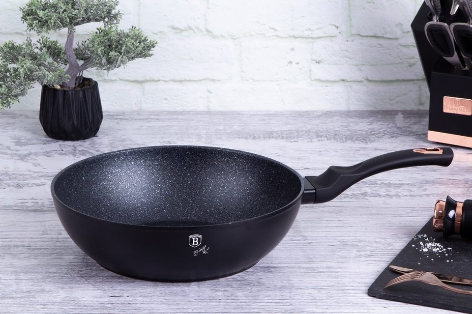 Deep Frying Wok 30 cm Berlinger Haus BH/6178 Black Rose