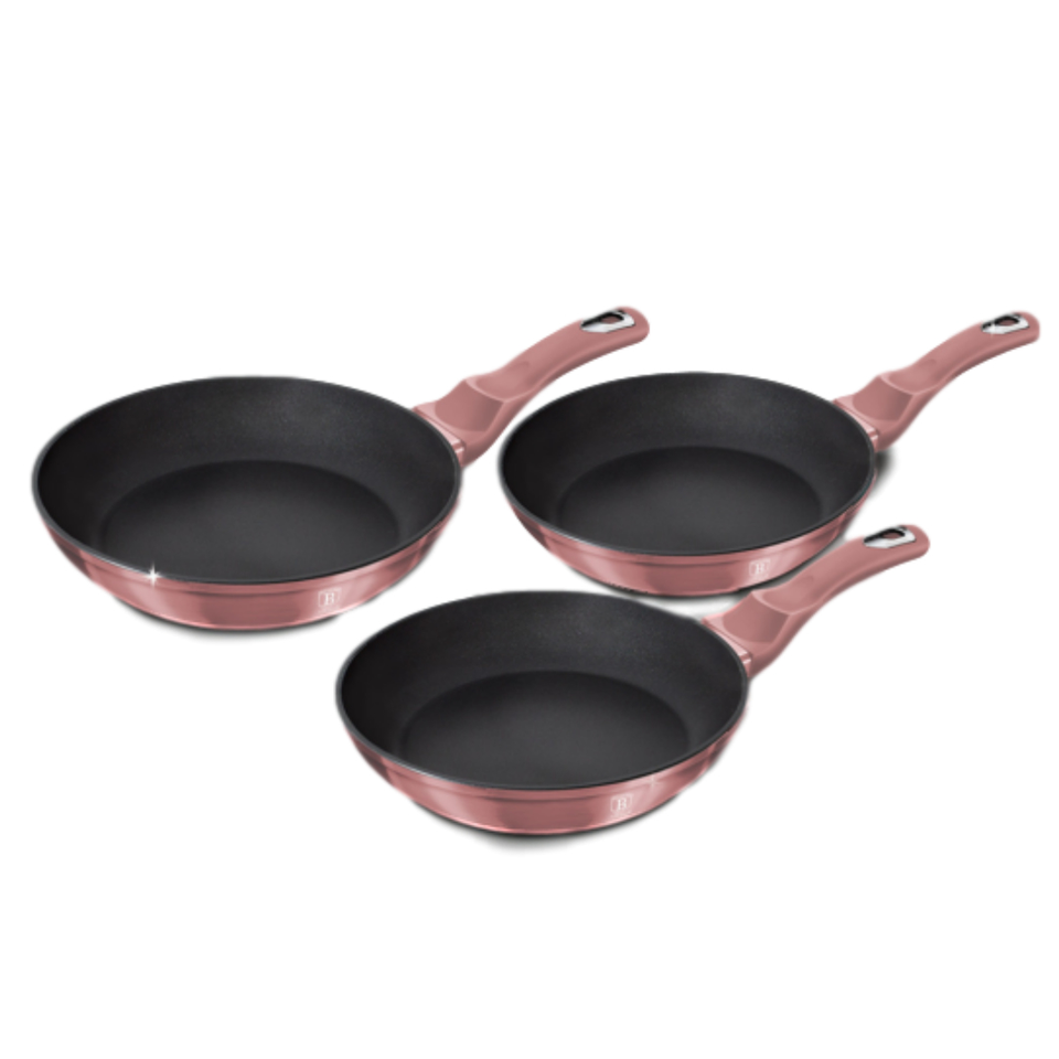 3-Piece Frying Pan Set Berlinger Haus BH/6170 I-Rose Collection