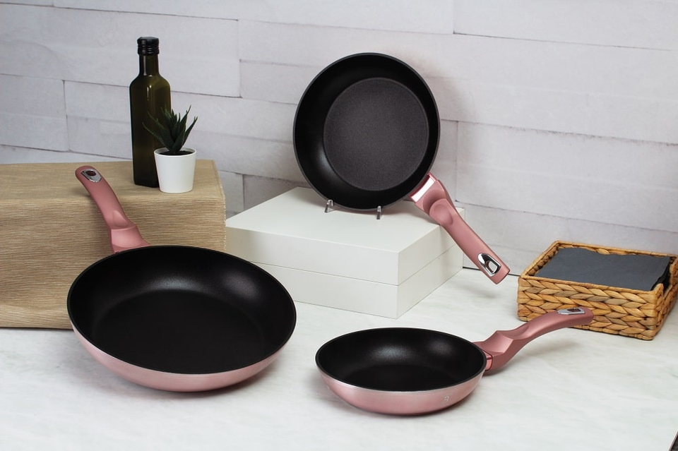 3-Piece Frying Pan Set Berlinger Haus BH/6170 I-Rose Collection