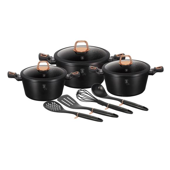 10-Piece Cookware Set Berlinger Haus BH/6154 Black Rose Collection