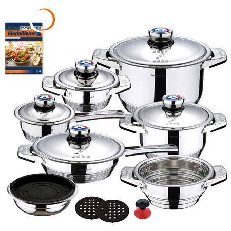 17-Piece Stainless Steel Cookware Set MO-8000 Model Home