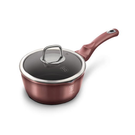Saucepan with Glass Lid 16 cm Berlinger Haus BH/6033 I-Rose Collection