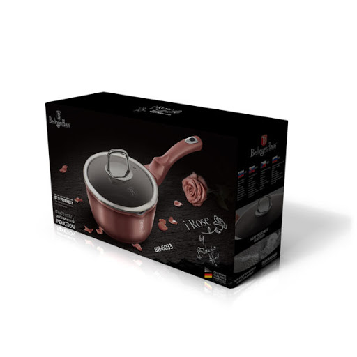 Saucepan with Glass Lid 16 cm Berlinger Haus BH/6033 I-Rose Collection