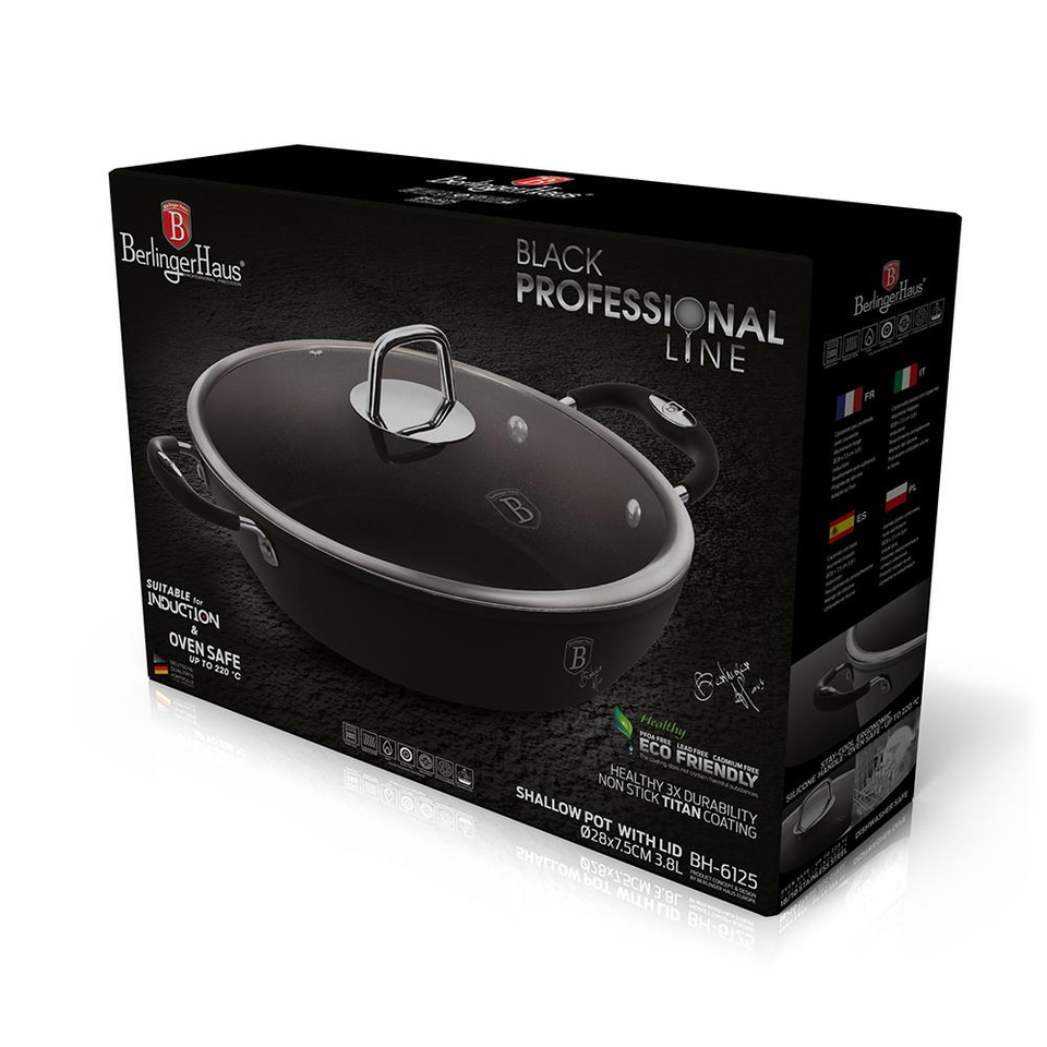 Shallow Casserole 28 cm Berlinger Haus BH/6125 Black Professional Line