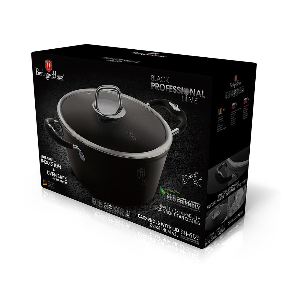 Casserole 24 cm Berlinger Haus BH/6123 Black Professional Line