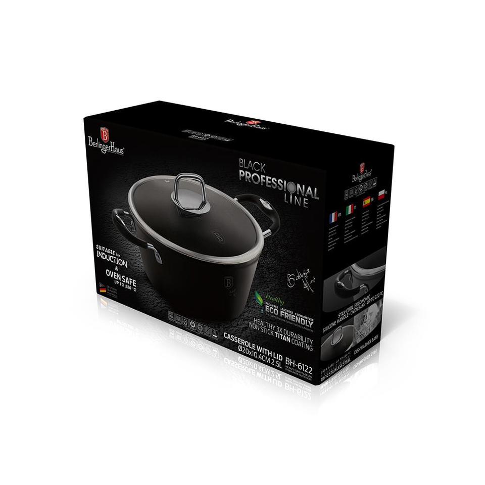 Casserole 20 cm Berlinger Haus BH/6122 Black Professional Line