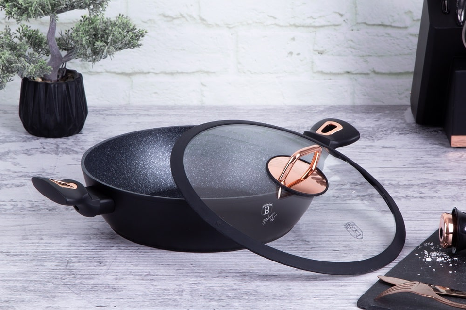 Shallow Pot Berlinger Haus BH/1640 Black Rose Collection