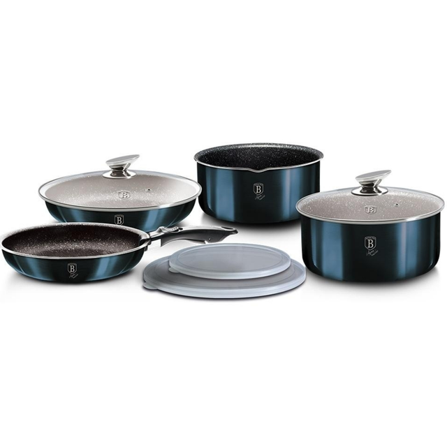 9-Piece Cookware Set Berlinger Haus BH/6146 Aquamarine Collection Blue