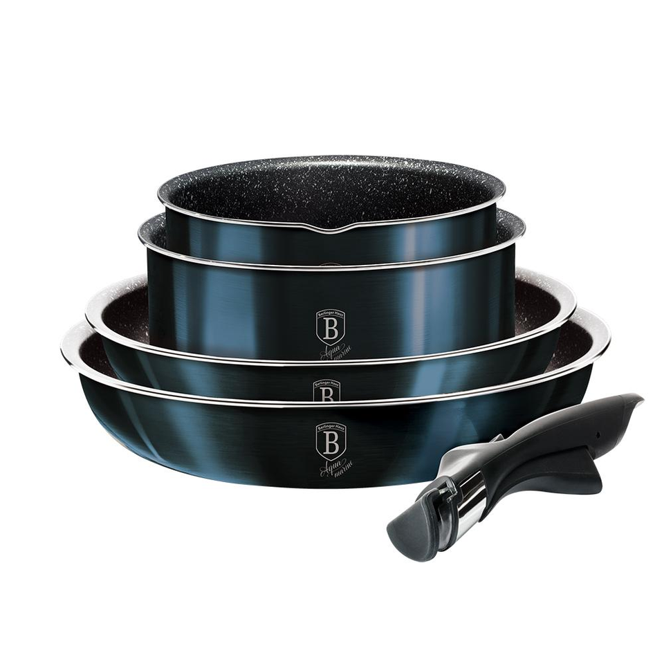 9-Piece Cookware Set Berlinger Haus BH/6146 Aquamarine Collection Blue