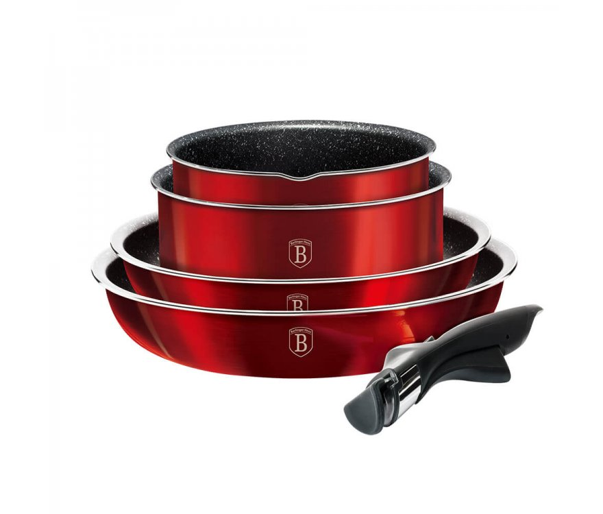9-Piece Cookware Set Berlinger Haus BH/6145 Burgundy Red