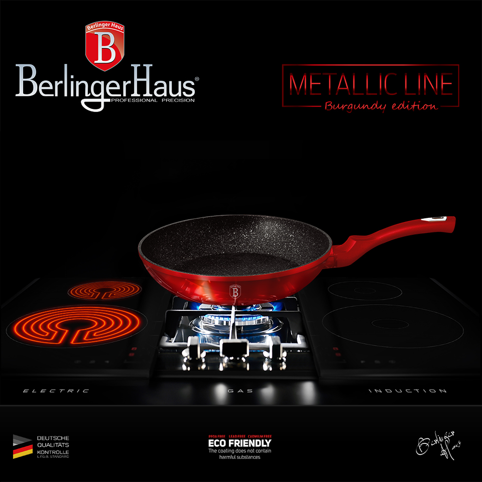 Frying Pan 28 cm Berlinger Haus BH/1253N Burgundy Red