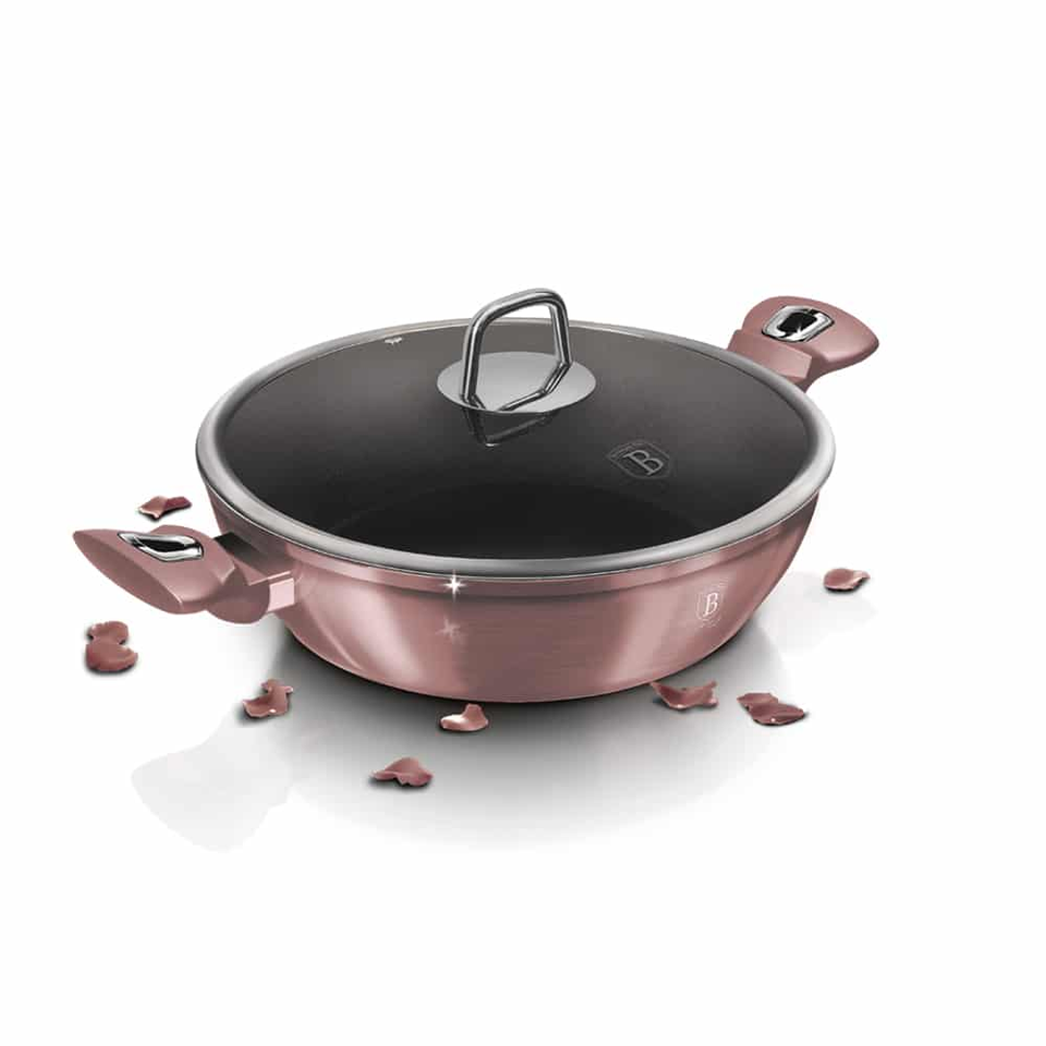 Shallow Pot with Lid 28 cm Berlinger Haus BH/6037 I-Rose