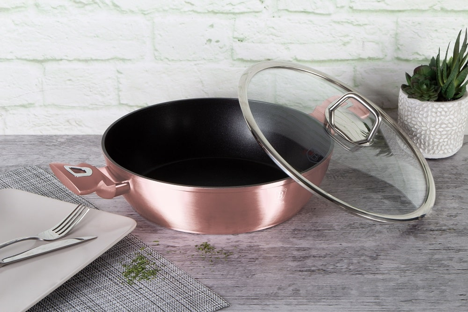 Shallow Pot with Lid 28 cm Berlinger Haus BH/6037 I-Rose
