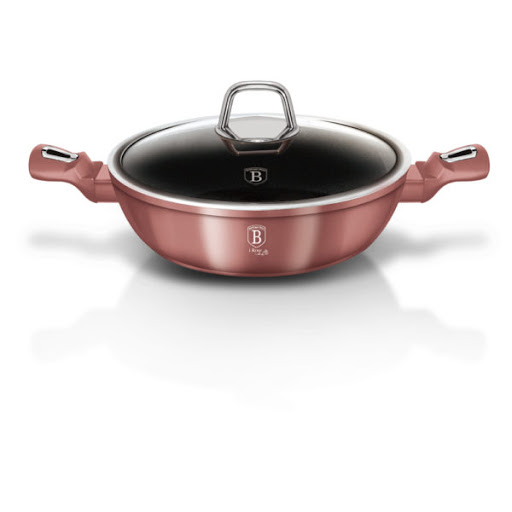 Shallow Pot with Lid 28 cm Berlinger Haus BH/6037 I-Rose Collection
