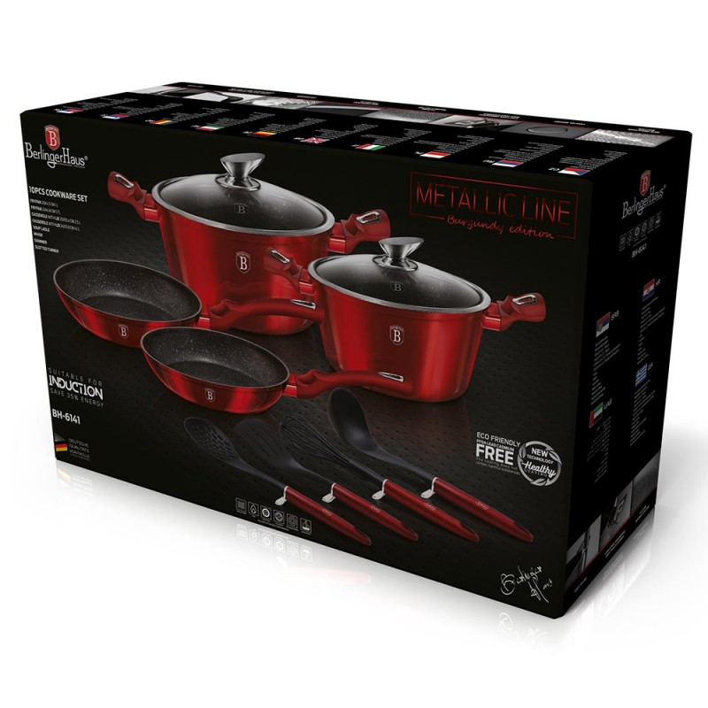 10-Piece Cookware Set Berlinger Haus BH/6141 Burgundy