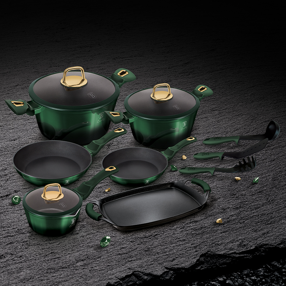 12-Piece Cookware Set Berlinger Haus BH/6066 Emerald Green