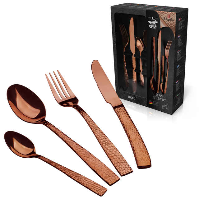24-Piece Cutlery Set Berlinger Haus BH/2617 Mirror Rose Gold