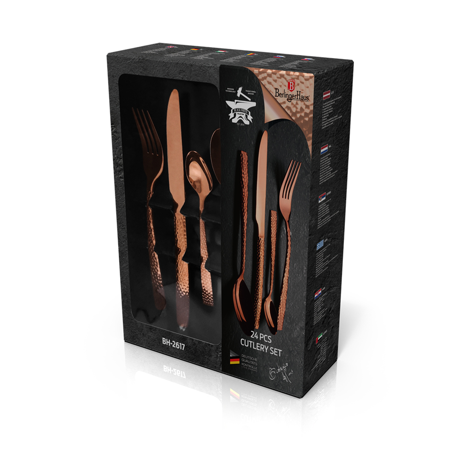 24-Piece Cutlery Set Berlinger Haus BH/2617 Mirror Rose Gold