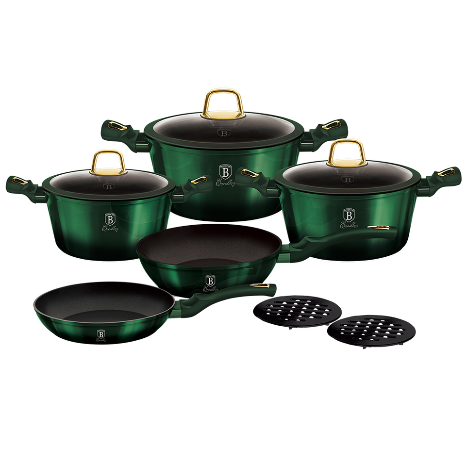 10-Piece Cookware Set Berlinger Haus BH/6065 Emerald Green