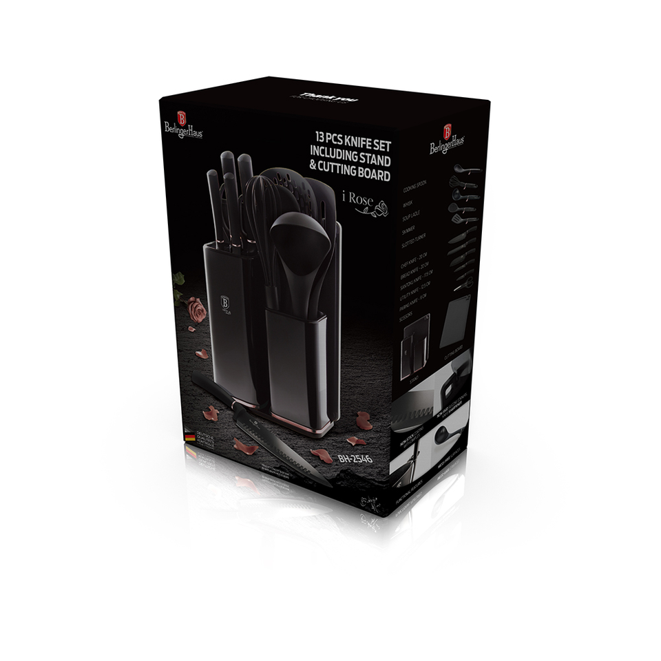 13-Piece Knife Set & Cutting Board Berlinger Haus BH/2546 I-Rose Collection13-Piece Knife Set & Cutting Board 