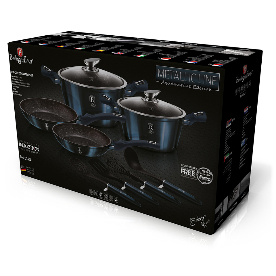 10-Piece Cookware Set Berlinger Haus BH/6143 Aquamarine Blue