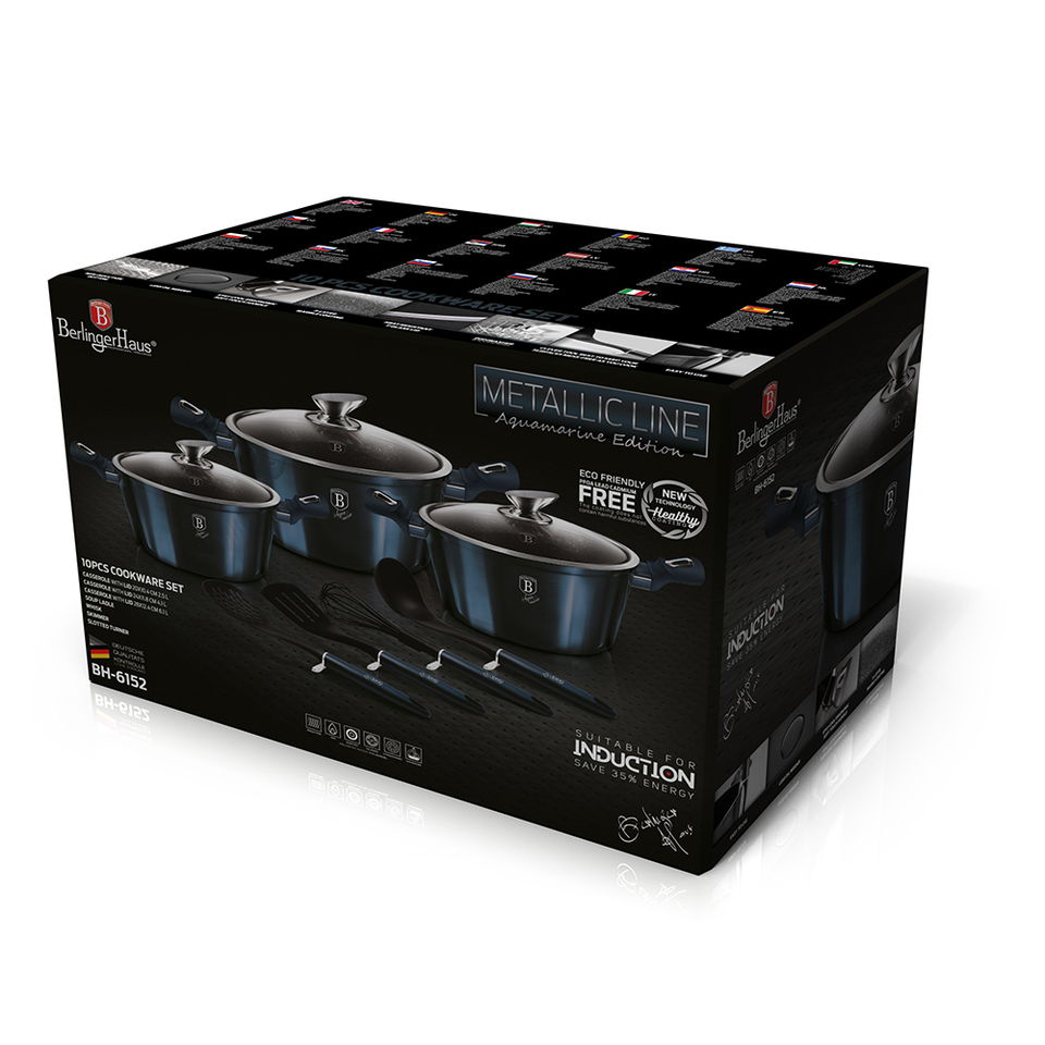 10-Piece Cookware Set Berlinger Haus BH/6152 Aquamarine Blue