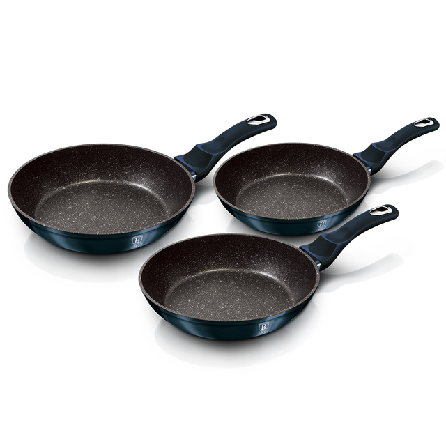 3-Piece Skillet Set  Berlinger Haus BH/6177 Aquamarine