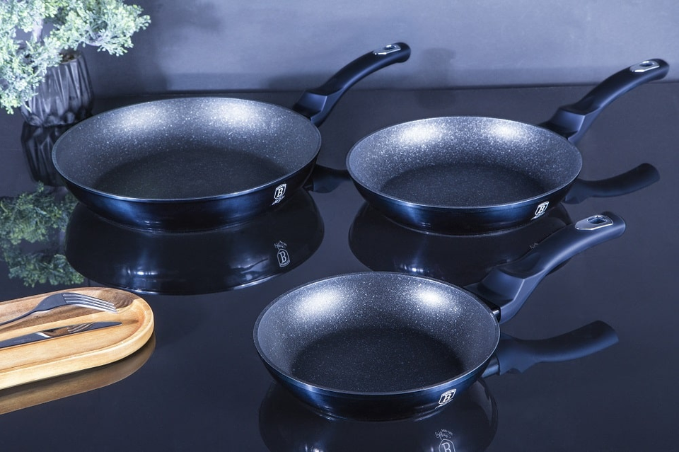 3-Piece Skillet Set  Berlinger Haus BH/6177 Aquamarine