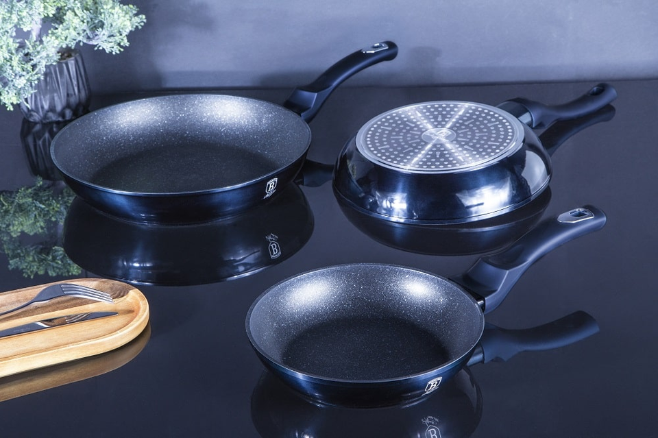 3-Piece Skillet Set  Berlinger Haus BH/6177 Aquamarine