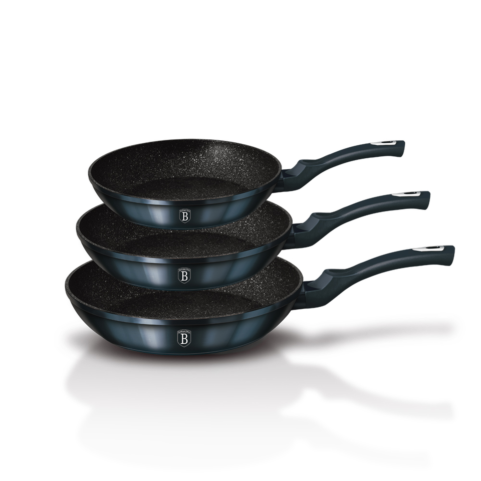 3-Piece Skillet Set  Berlinger Haus BH/6177 Aquamarine