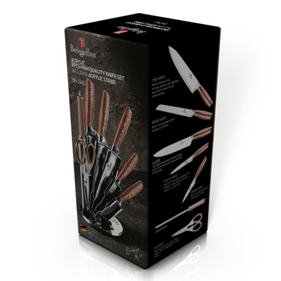 8-Piece Knife Set Berlinger Haus BH/2462 Rose Gold Collection