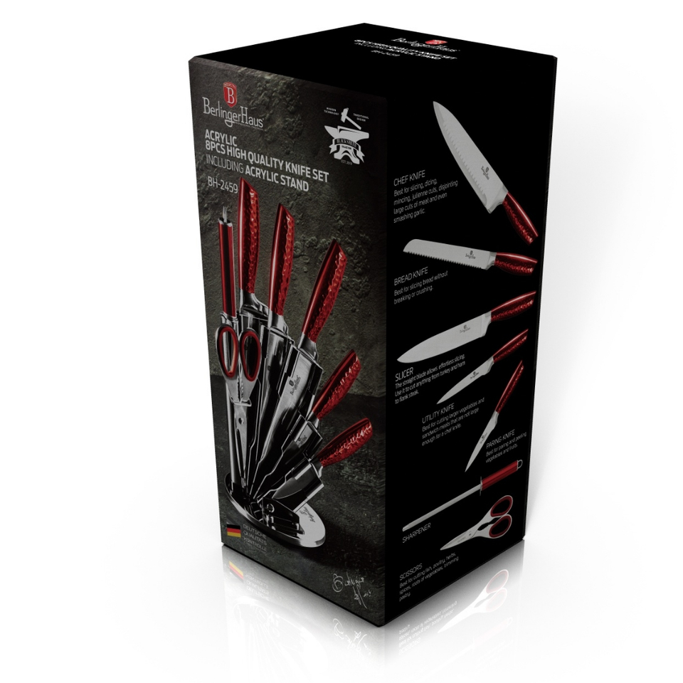 8-Piece Knife Set Berlinger Haus BH/2459 Burgundy Red