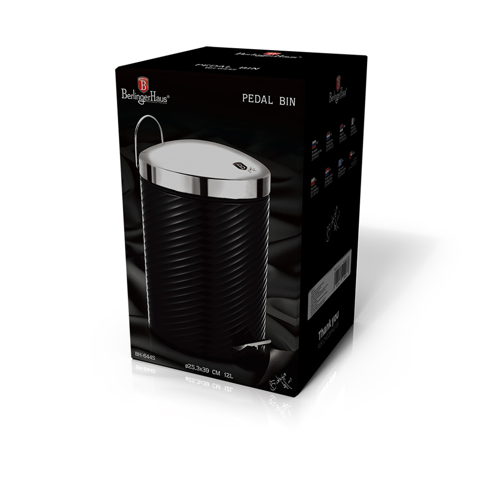 Pedal Bin 12L Berlinger Haus BH/6445 Black/Silver