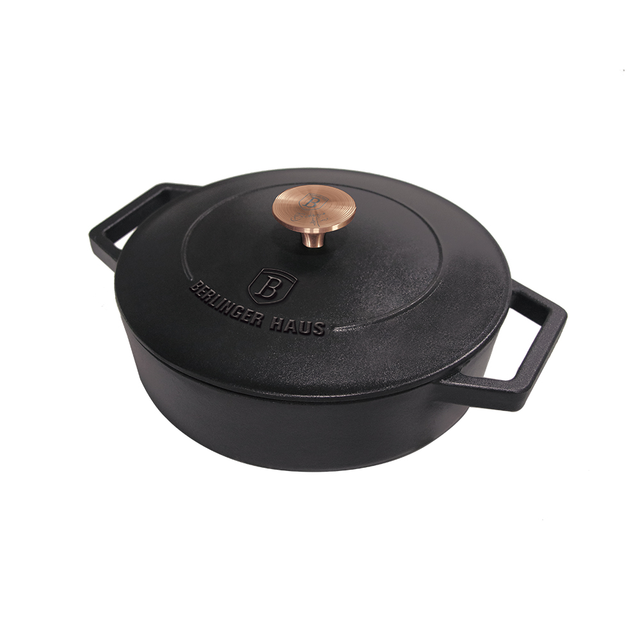 Casserole 26 cm Cast Iron Berlinger Haus BH/6493 Black/Rose