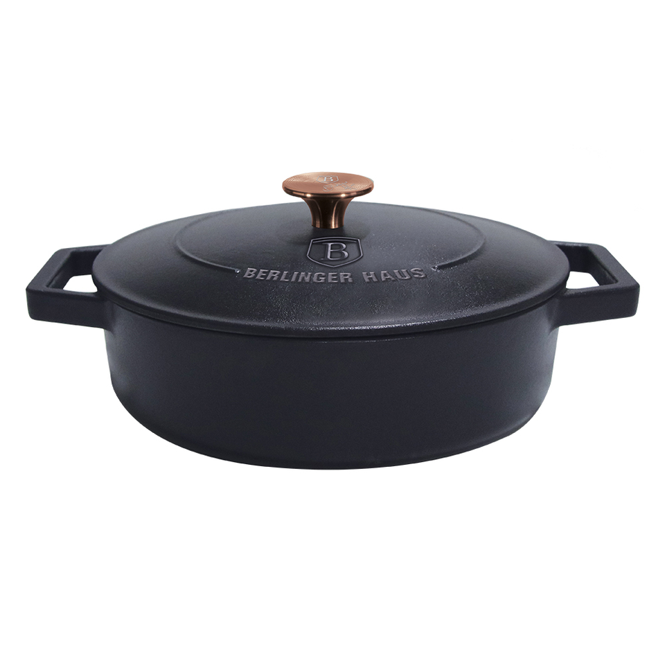 Casserole 26 cm Cast Iron Berlinger Haus BH/6493 Black/Rose Gold