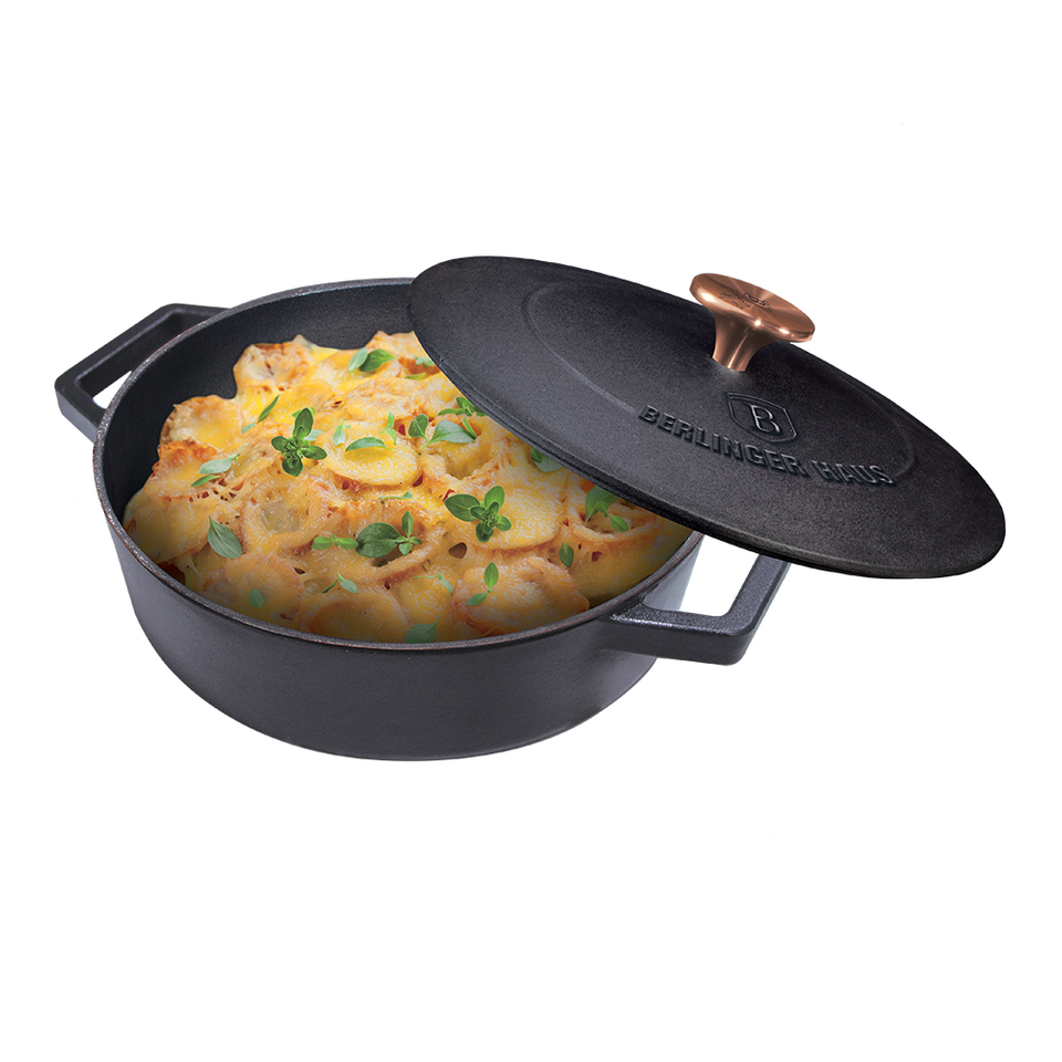Casserole 26 cm Cast Iron Berlinger Haus BH/6493 Black/Rose Gold