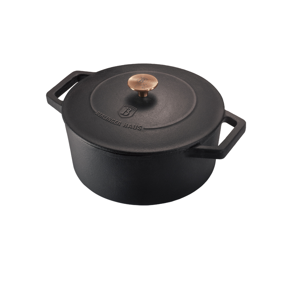 Casserole 20 cm Cast Iron Berlinger Haus BH/6491 Black/Rose Gold