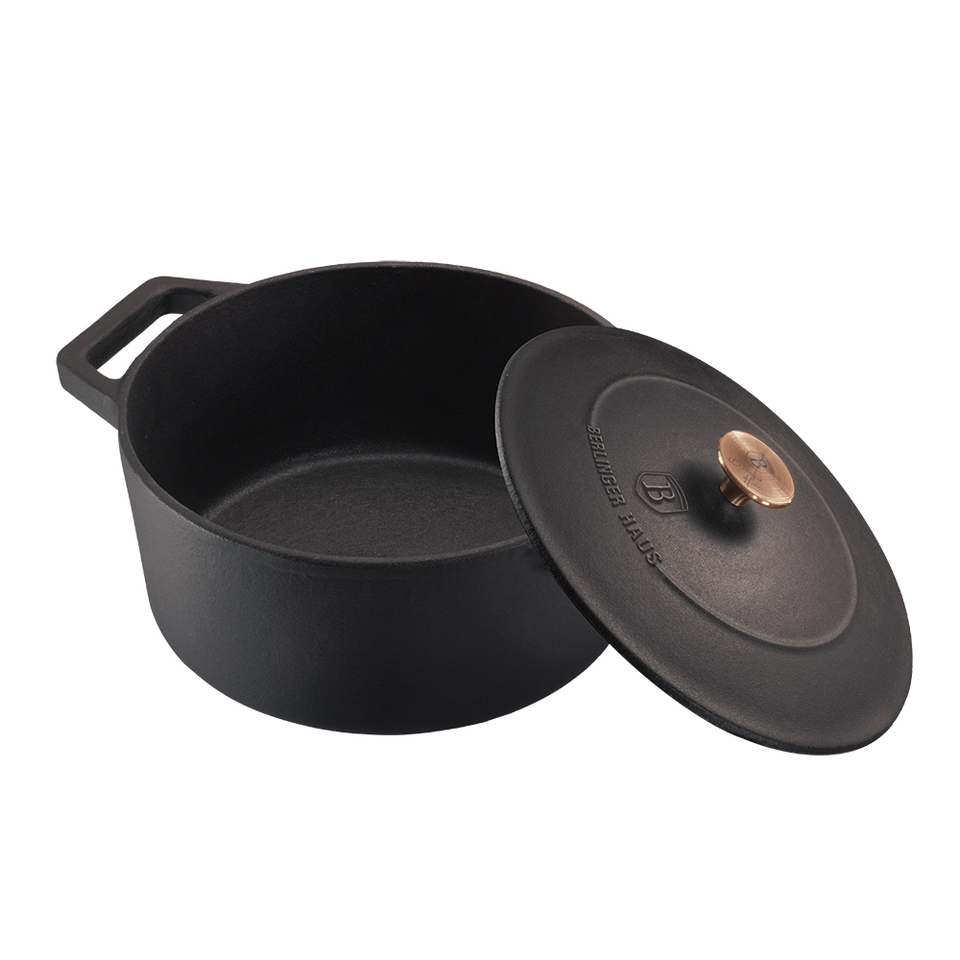 Casserole 20 cm Cast Iron Berlinger Haus BH/6491 Black/Rose Gold