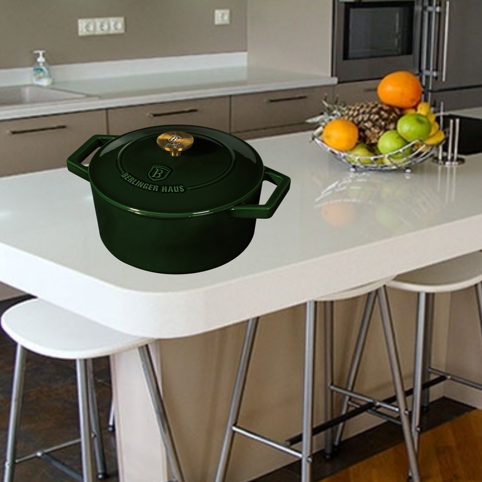 Casserole 24 cm Cast Iron Berlinger Haus BH/6503 Emerald Green