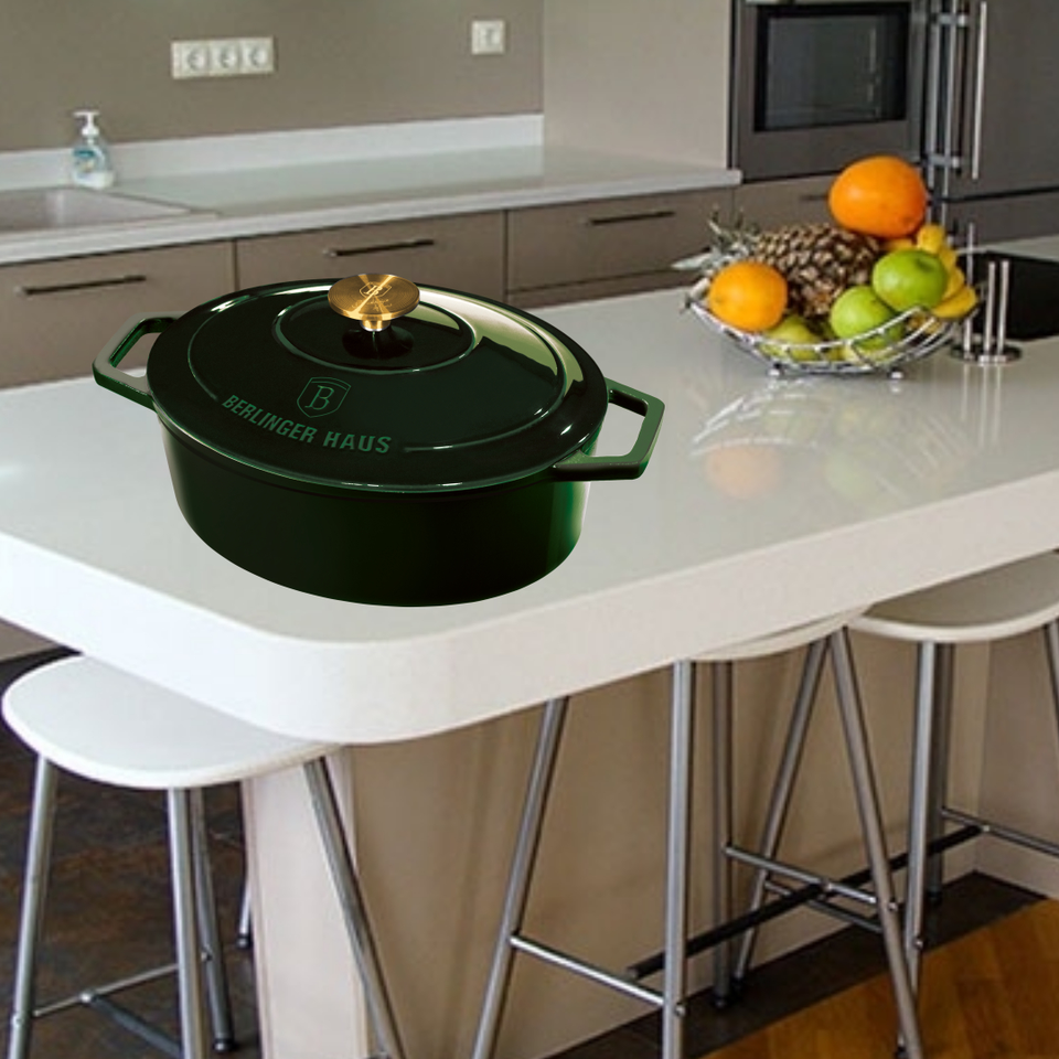 30 cm Cast Iron Casserole Berlinger Haus BH-6505 Emerald