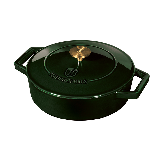 Cast Iron Shallow Casserole Berlinger Haus BH-6504 Emerald Collection