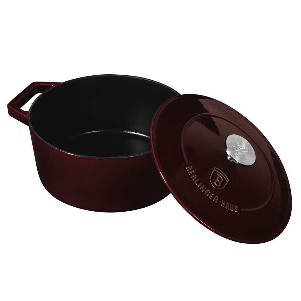 Casserole 24 cm Cast Iron Berlinger Haus BH/6497 Burgundy