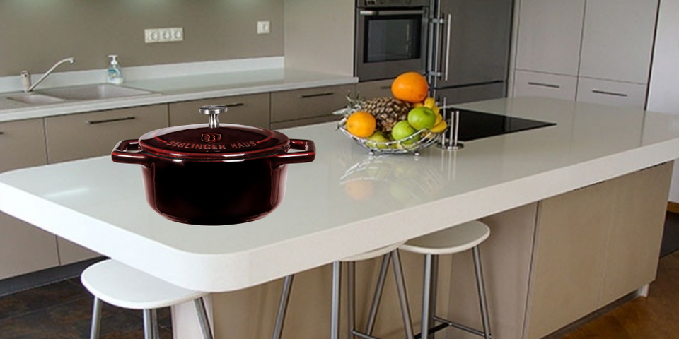 Casserole 24 cm Cast Iron Berlinger Haus BH/6497 Burgundy