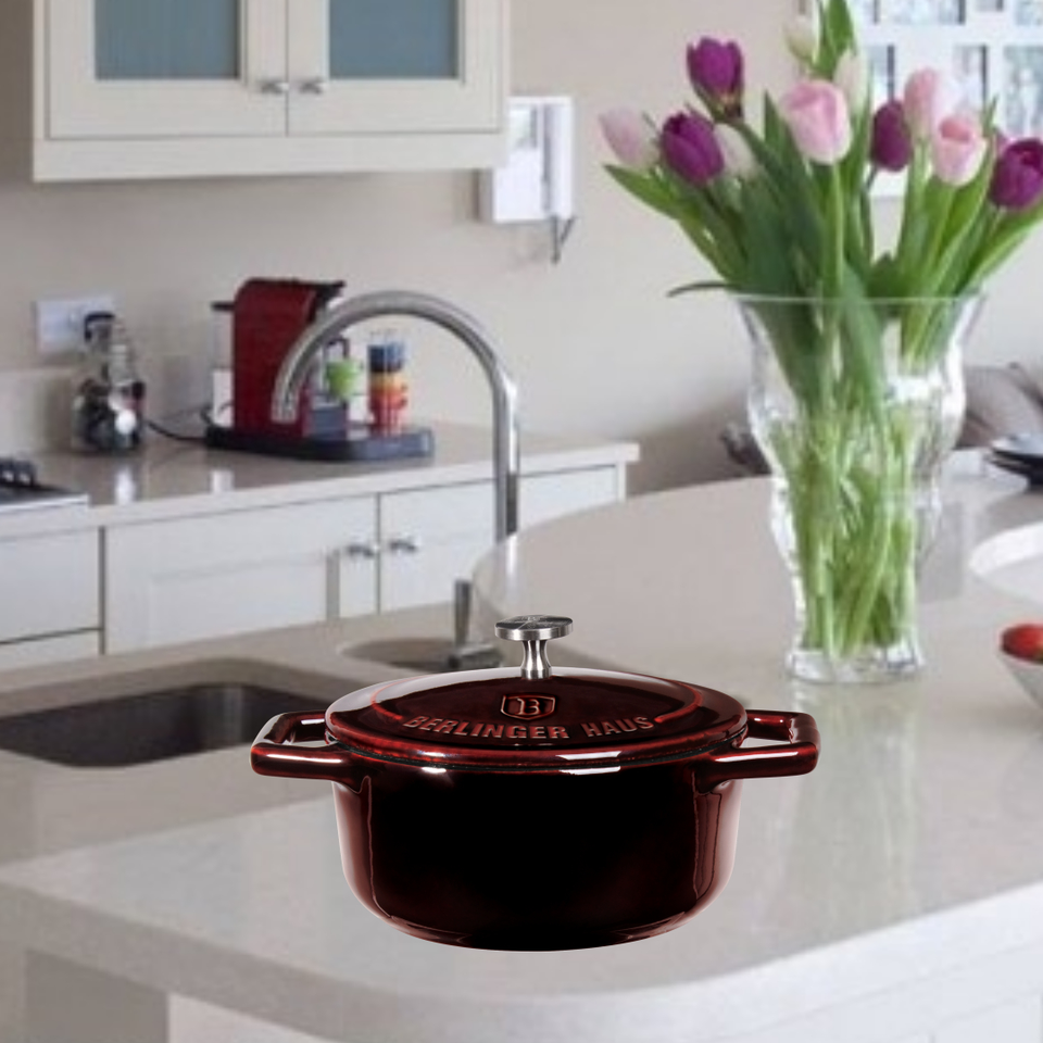 Casserole 24 cm Cast Iron Berlinger Haus BH/6497 Burgundy