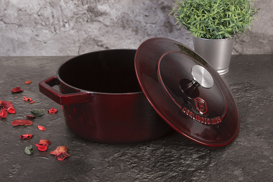 Casserole 24 cm Cast Iron Berlinger Haus BH/6497 Burgundy