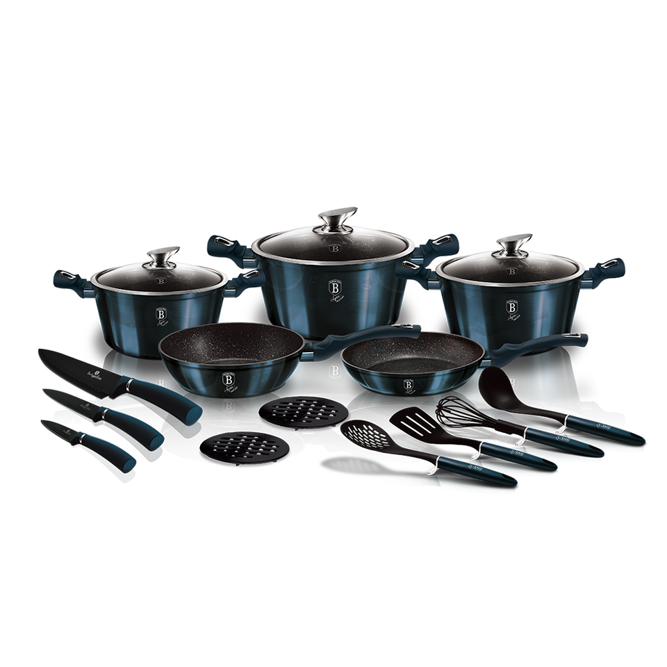 17-Piece Cookware Set Berlinger Haus BH-6164 Aquamarine Collection