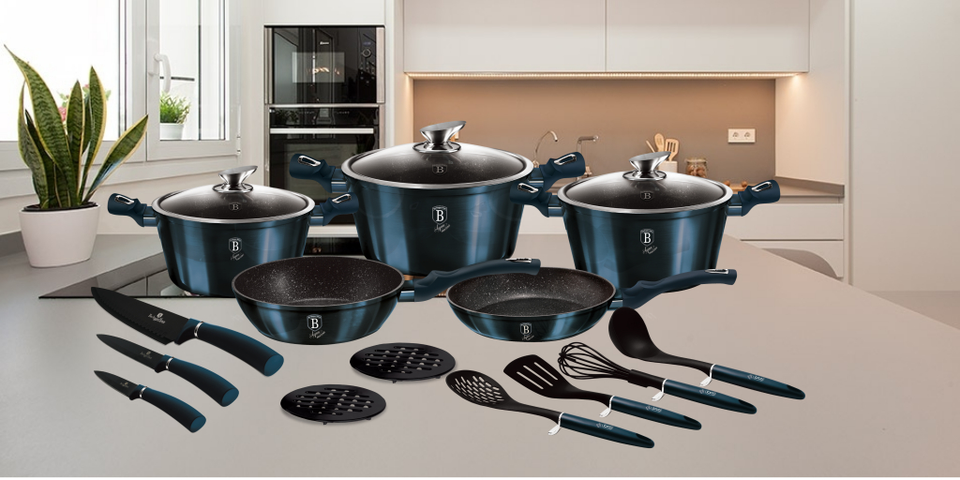 17-Piece Cookware Set Berlinger Haus BH-6164 Aquamarine